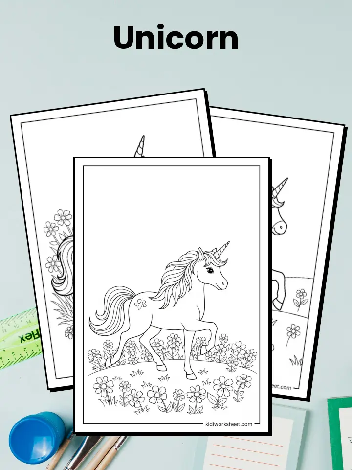 Unicorn Coloring Pages