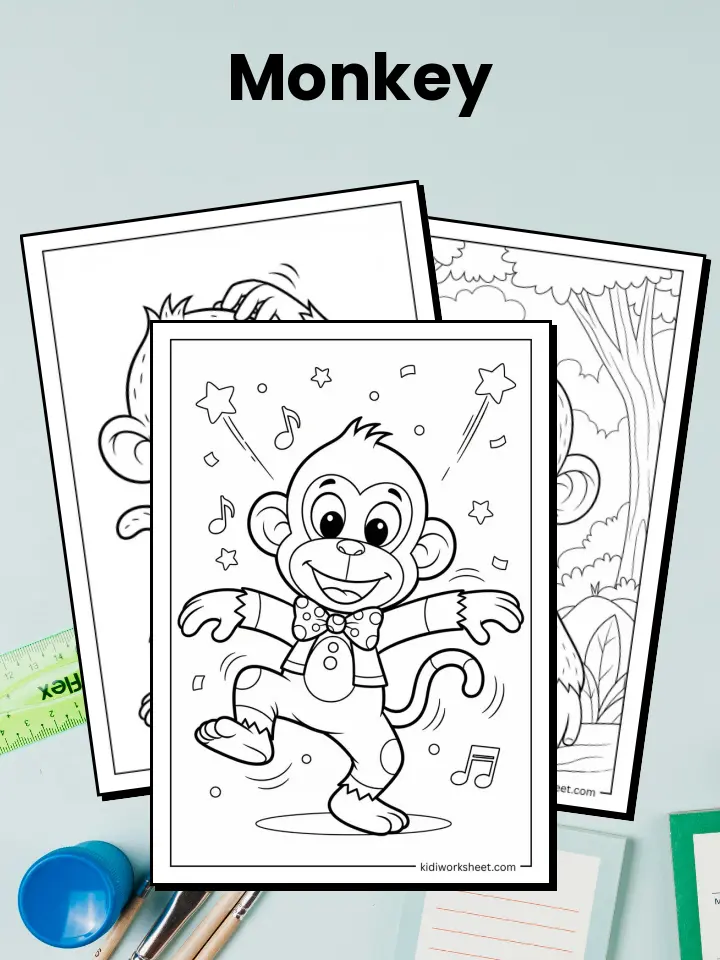Monkey Coloring Pages