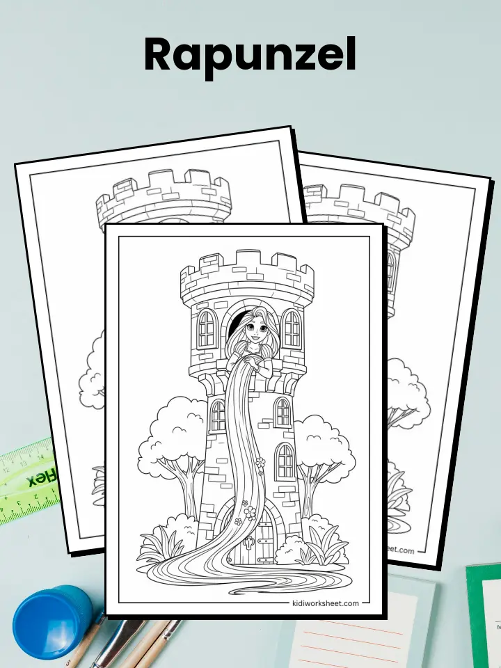 Rapunzel Coloring Pages